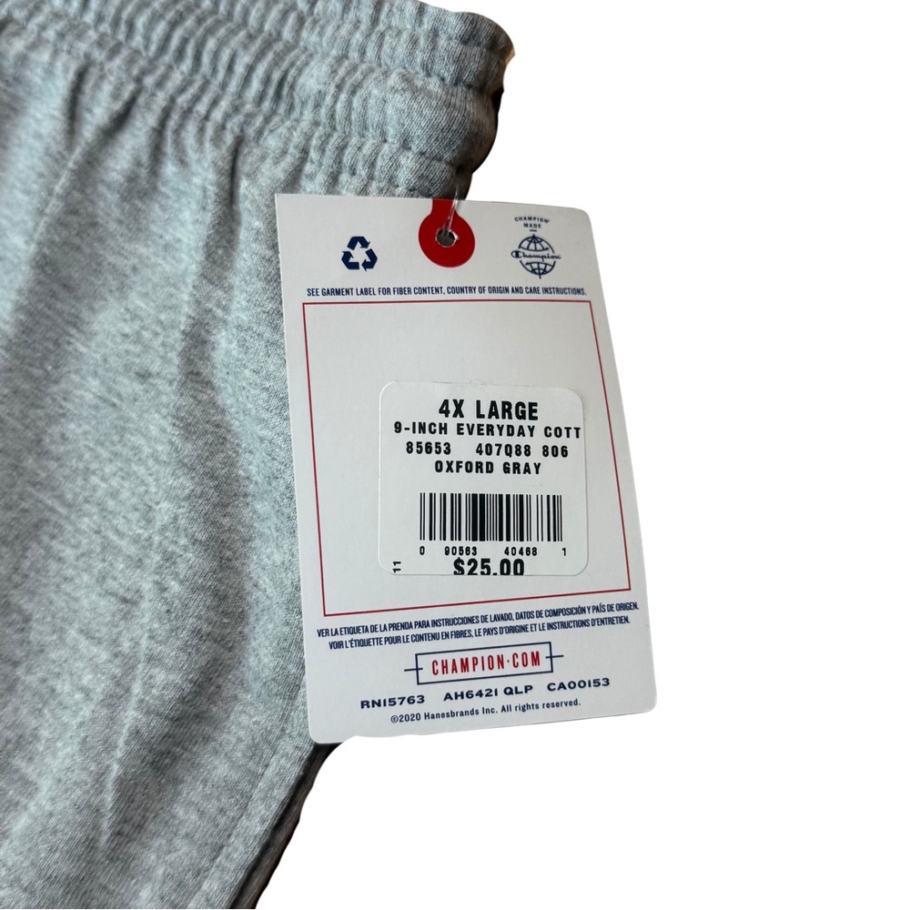Champion Men’s Gray Everyday Cotton Shorts - Picture 4 of 6